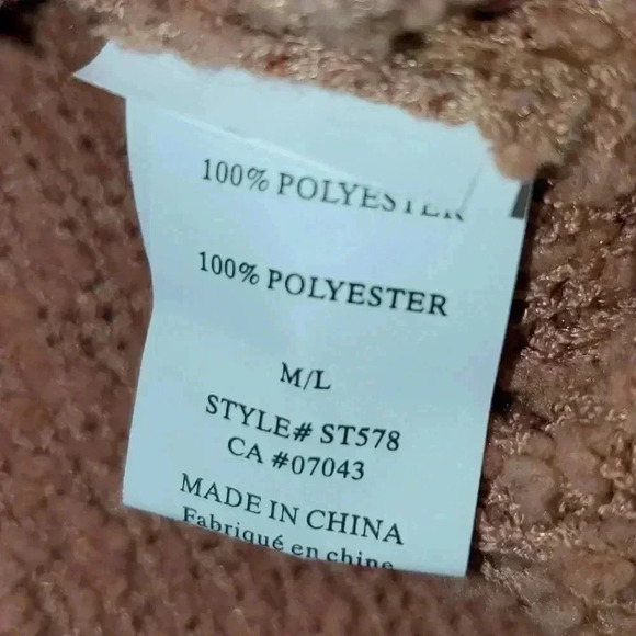 Dreamers Chunky Knit Cropped Boxy  Colorblock Fuzzy Boho Sweater SzM/L - Picture 9 of 9